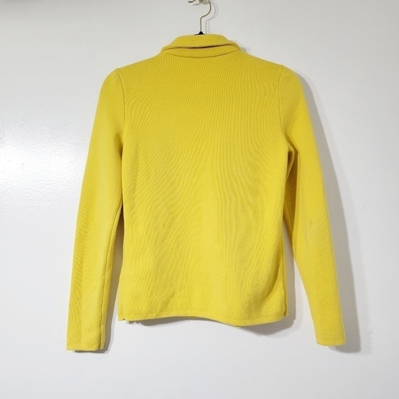 Lauren Ralph Lauren Yellow Asymmetrical Moto Jacket Size Small - Picture 3 of 10